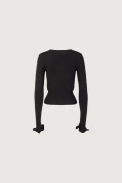 Ruffle Hem Sweater (Black)(Ruffle Hem Sweater Black) 15 Ruffle Hem Sweater (Black)(Ruffle Hem Sweater Black) -SAME FAHION STORE 02.14.25 050