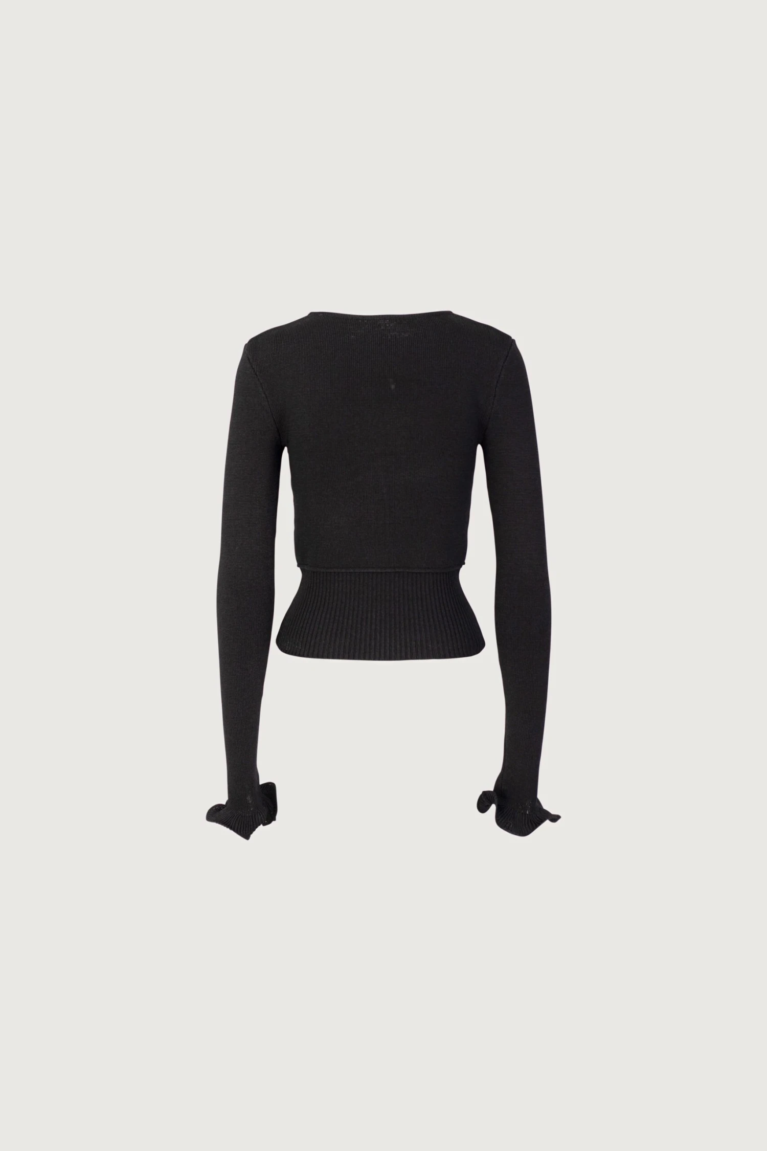 Ruffle Hem Sweater (Black)(Ruffle Hem Sweater Black) 9 Ruffle Hem Sweater (Black)(Ruffle Hem Sweater Black) - Image 7