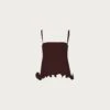 Ruffle Hem Tank Top (Chocolate Brown)(Ruffle Hem Tank Top Chocolate Brown) 2 Ruffle Hem Tank Top (Chocolate Brown)(Ruffle Hem Tank Top Chocolate Brown) -SAME FAHION STORE 02.14.25 067 Chocolate