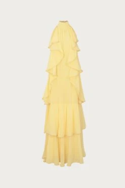 Layered Chiffon Gown (Butter Yellow)(Layered Chiffon Gown Butter Yellow)