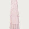 Layered Chiffon Gown (Pale Pink)(Layered Chiffon Gown Pale Pink) -SAME FAHION STORE 02.14.25 186