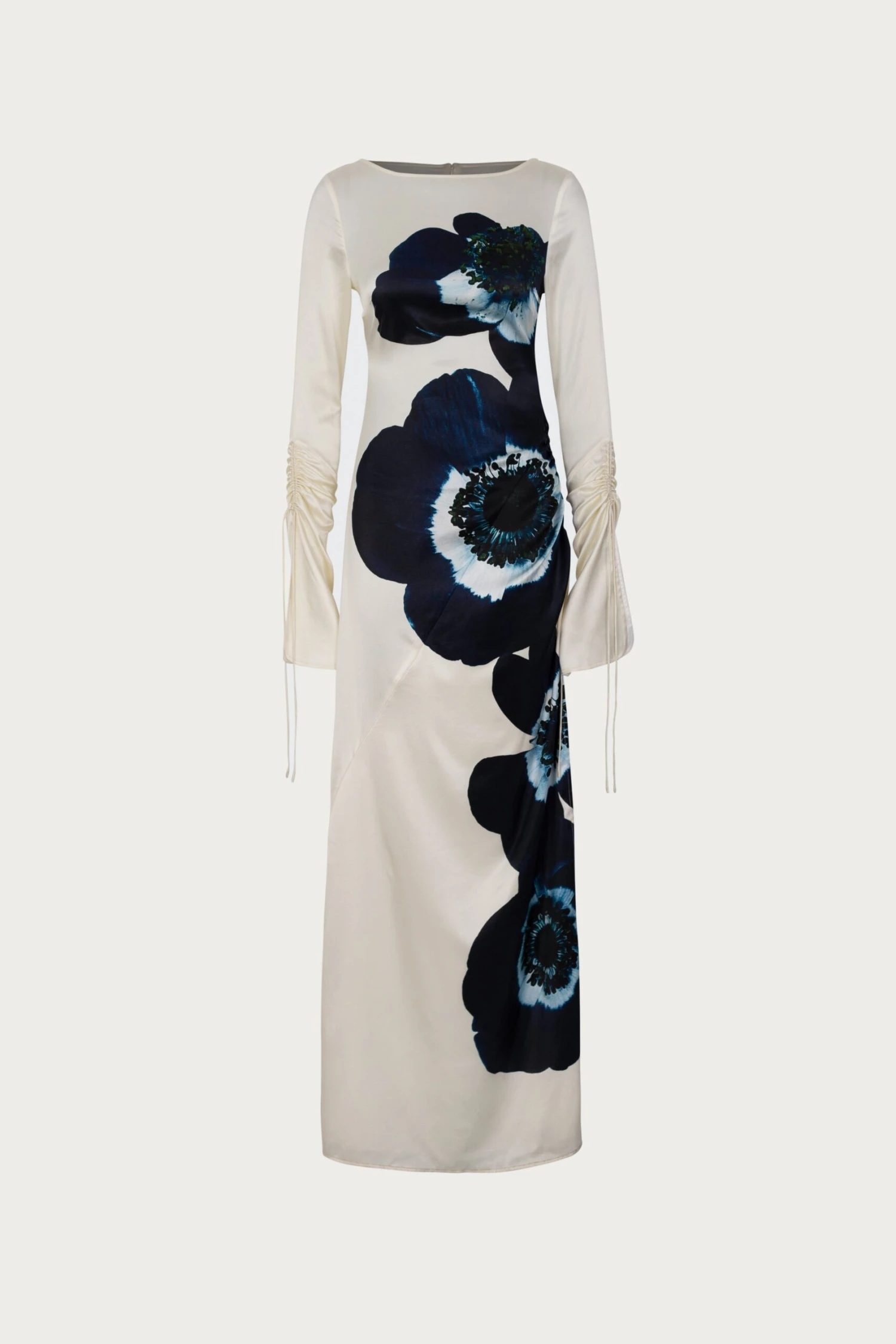 Silk Floral Gown (Cream/Navy)(Silk Floral Gown Cream Navy) 3 Silk Floral Gown (Cream/Navy)(Silk Floral Gown Cream Navy)