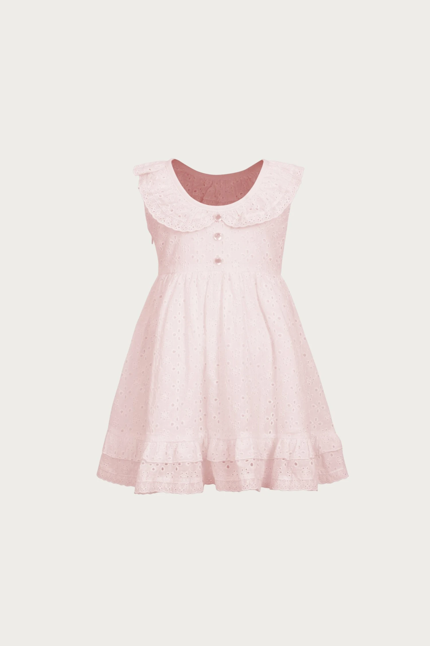 Eyelet Dress (baby Pink)(Eyelet Dress Blush Eyelet) 6 Eyelet Dress (baby Pink)(Eyelet Dress Blush Eyelet) - Image 4