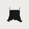 Ruffle Hem Crop Top (Black)(Ruffle Hem Crop Top Black) 2 Ruffle Hem Crop Top (Black)(Ruffle Hem Crop Top Black) -SAME FAHION STORE 05.11.25 433 black
