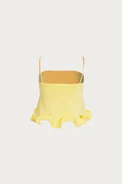 Ruffle Hem Crop Top (Butter Yellow)(Ruffle Hem Crop Top Butter Yellow) -SAME FAHION STORE 05.11.25 437 2