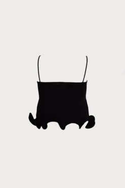 Ruffle Hem Crop Top (Black)(Ruffle Hem Crop Top Black) 9 Ruffle Hem Crop Top (Black)(Ruffle Hem Crop Top Black) -SAME FAHION STORE 05.11.25 444