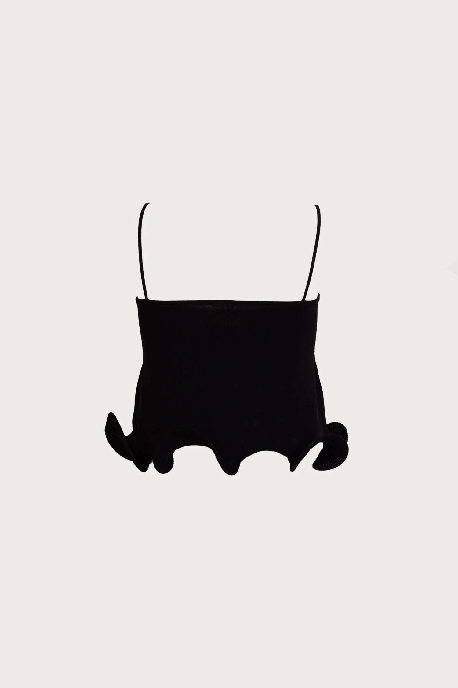 Ruffle Hem Crop Top (Black)(Ruffle Hem Crop Top Black) 6 Ruffle Hem Crop Top (Black)(Ruffle Hem Crop Top Black) - Image 4