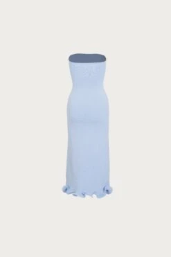 Ruffle Hem Strapless Dress (Light Blue)(Ruffle Hem Strapless Dress Baby Blue) 9 Ruffle Hem Strapless Dress (Light Blue)(Ruffle Hem Strapless Dress Baby Blue) -SAME FAHION STORE 072025 553