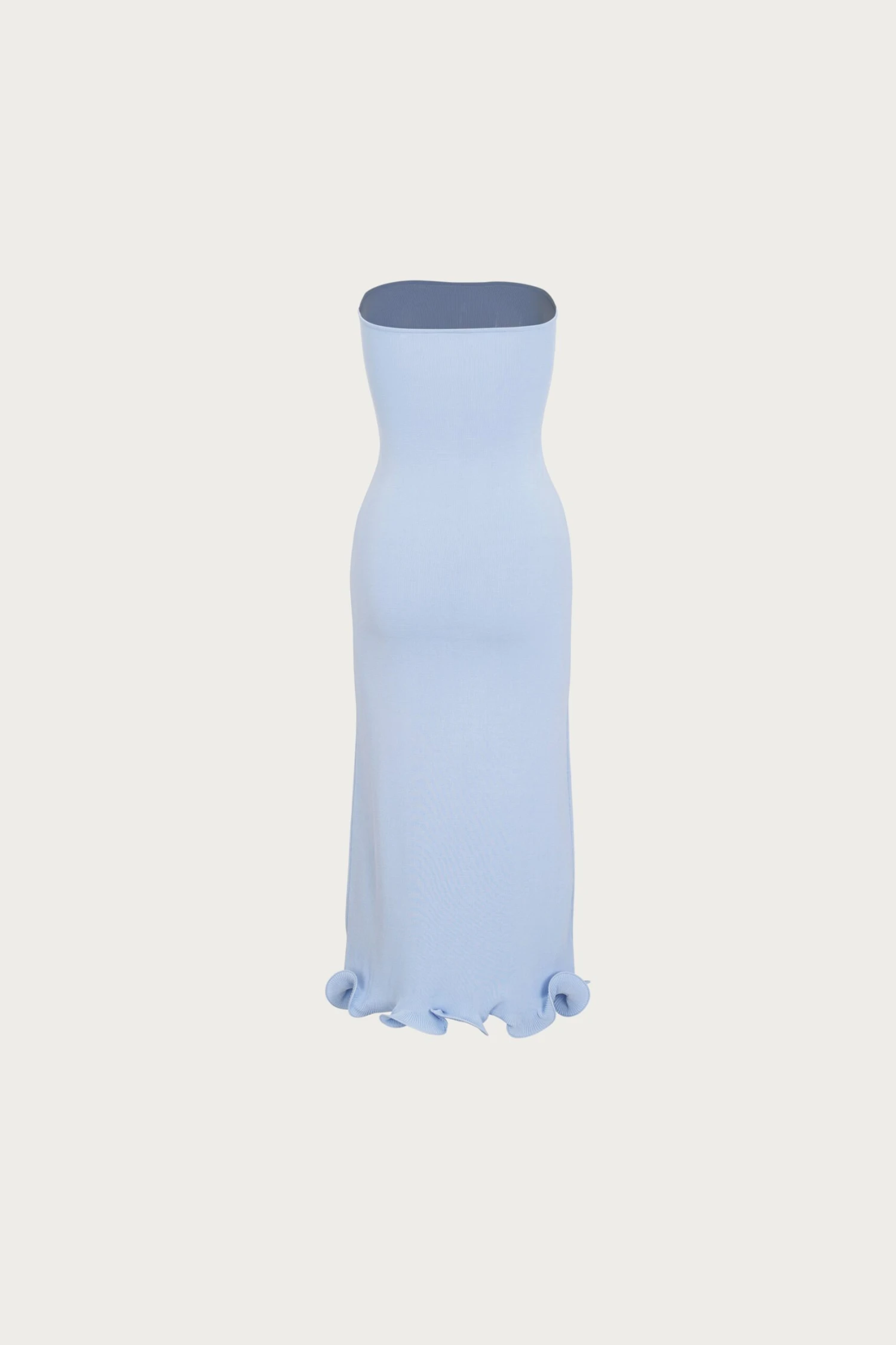 Ruffle Hem Strapless Dress (Light Blue)(Ruffle Hem Strapless Dress Baby Blue) 6 Ruffle Hem Strapless Dress (Light Blue)(Ruffle Hem Strapless Dress Baby Blue) - Image 4
