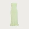 Ruffle Hem Strapless Dress (Mint)(Ruffle Hem Strapless Dress Mint) -SAME FAHION STORE 072025 555 2