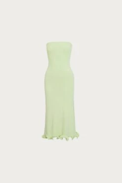 Ruffle Hem Strapless Dress (Mint)(Ruffle Hem Strapless Dress Mint)