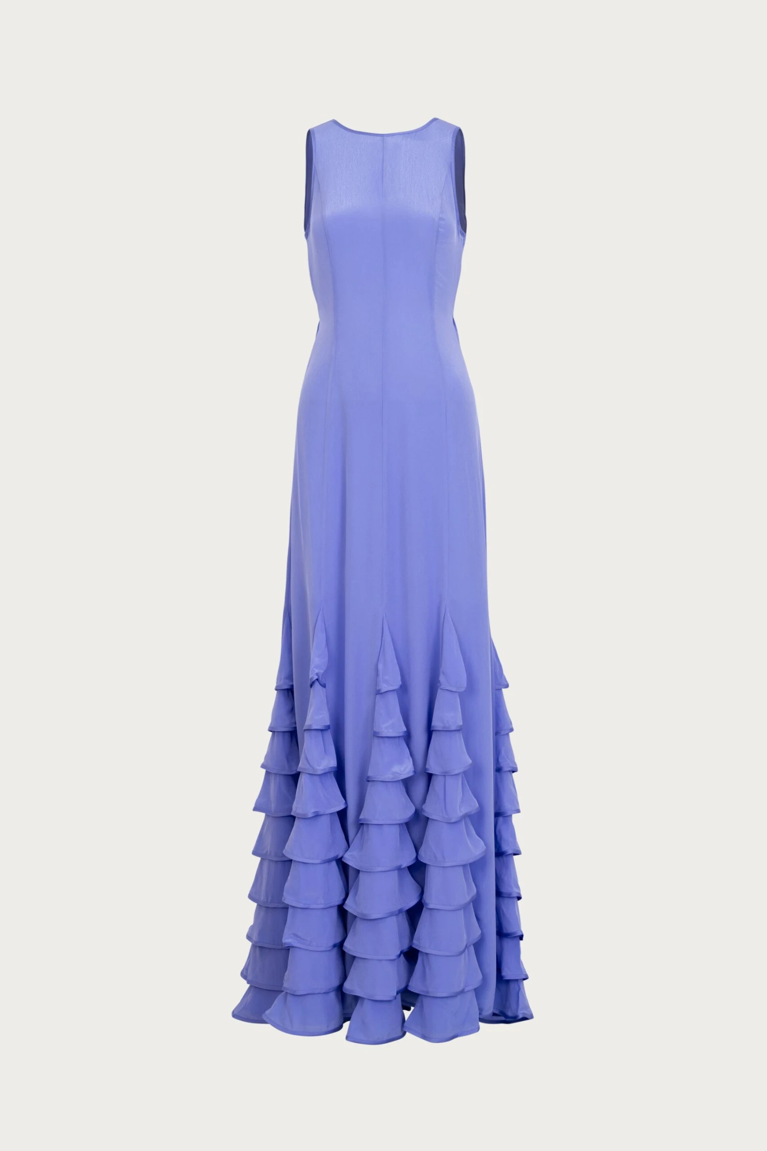 Tiered Chiffon Gown (Periwinkle)(Tiered Chiffon Gown Periwinkle) 3 Tiered Chiffon Gown (Periwinkle)(Tiered Chiffon Gown Periwinkle)