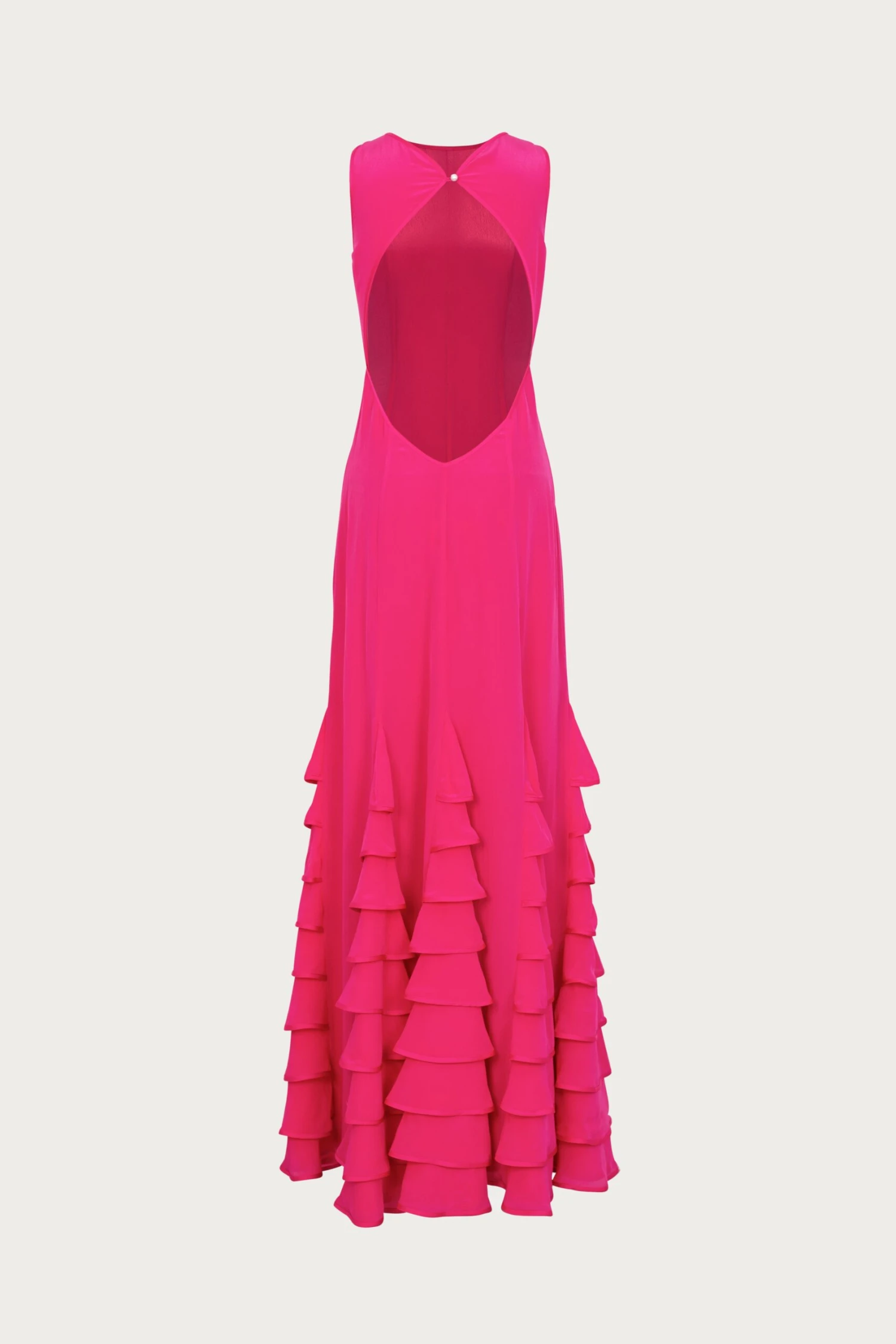 Tiered Chiffon Gown (Fuchsia)(Tiered Chiffon Gown Fuchsia) 7 Tiered Chiffon Gown (Fuchsia)(Tiered Chiffon Gown Fuchsia) - Image 6