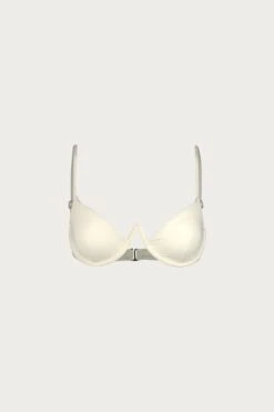 V Underwire Bra (Faux Suede Cream)(V Underwire Bra Faux Suede Cream)