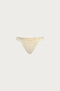 Ruched Bottom (Faux Suede Cream)(Ruched Bottom Faux Suede Cream)