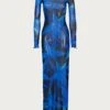 Mesh Maxi Dress (Blue Tropical)(Mesh Maxi Dress Blue Tropical) 2 Mesh Maxi Dress (Blue Tropical)(Mesh Maxi Dress Blue Tropical) -SAME FAHION STORE 12.02.24 018