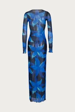 Mesh Maxi Dress (Blue Tropical)(Mesh Maxi Dress Blue Tropical) -SAME FAHION STORE 12.02.24 020