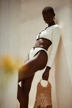 The Grace Rashguard (Ribbed Cream/Black)(The Grace Rashguard Ribbed Cream Black) -SAME FAHION STORE 12 9a428d2f b9ab 483d 9f81 a768e889fd01