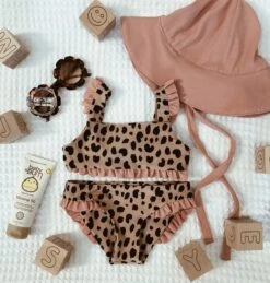 Ruffle Bandeau Top (leopard/ribbed Blush)(Mini Me Top Leopard Ribbed Blush) -SAME FAHION STORE 16BC75F2 E8E7 42AF 89F5 9E5A0E2F7585 AAE0C7F6 94DF 4697 B1CB 5299A03A2557