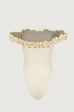 Rosette Off Shoulder One Piece (Faux Suede Cream/Cream)(Rosette Off Shoulder One Piece Faux Suede Cream Cream) 13 Rosette Off Shoulder One Piece (Faux Suede Cream/Cream)(Rosette Off Shoulder One Piece Faux Suede Cream Cream) -SAME FAHION STORE 24.01.23 7783 2 3