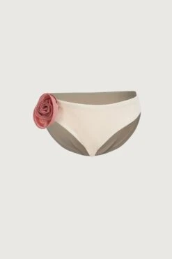Rose Brief Bottom (faux Suede Cream/blush)(Rose Brief Bottom Faux Suede Cream Blush)