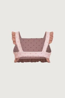 Ruffle Bandeau Top (blush Camel Polka Dot/camel)(Ruffle Bandeau Top Blush Camel Polka Dot Camel) -SAME FAHION STORE 24.03.17 8017 19