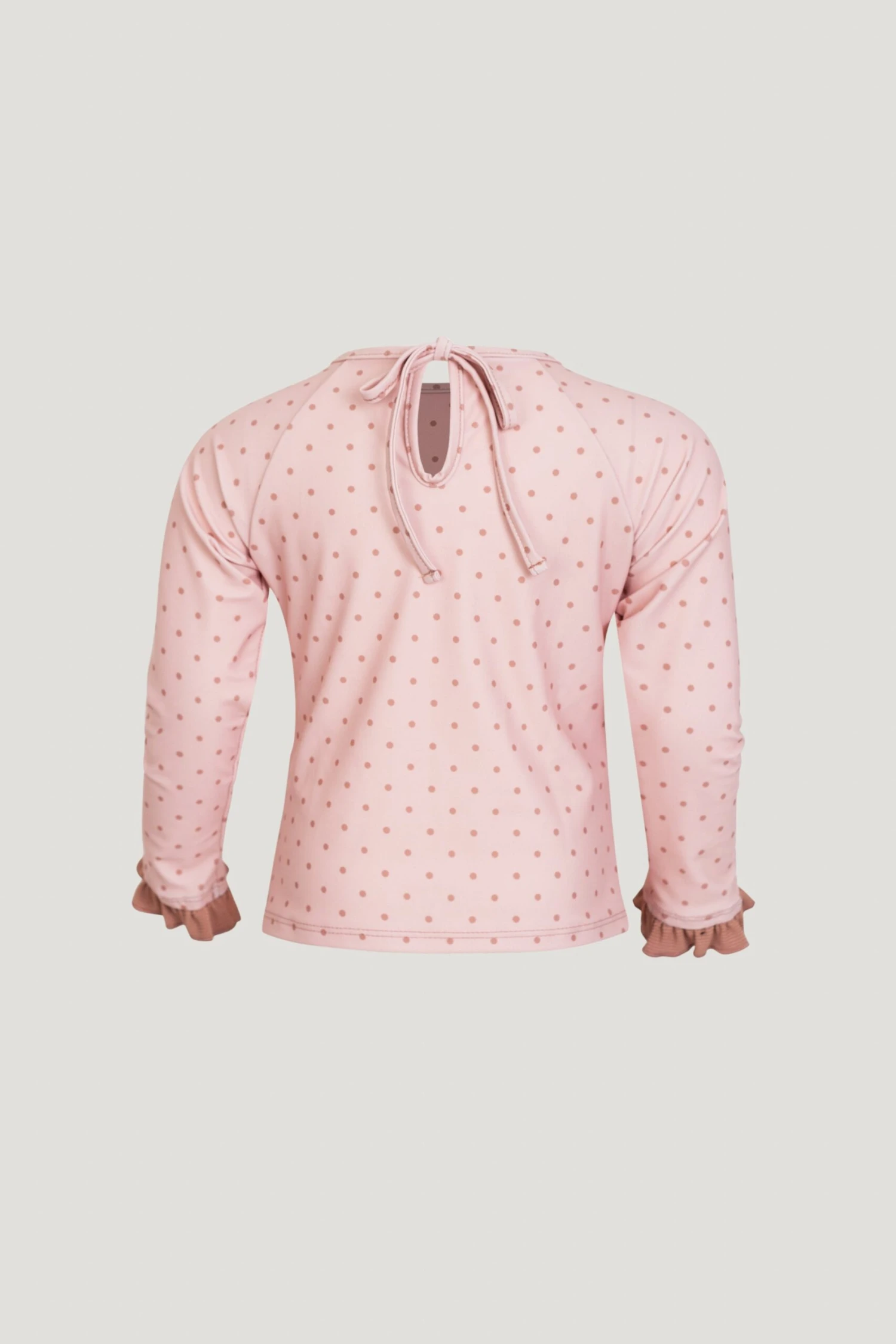 Ruffle Rashguard (blush Camel Polka Dot/camel)(Ruffle Rashguard Blush Camel Polka Dot Camel) 5 Ruffle Rashguard (blush Camel Polka Dot/camel)(Ruffle Rashguard Blush Camel Polka Dot Camel) - Image 3