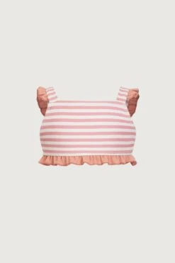 Ruffle Bandeau Top (blush Stripe/blush)(Ruffle Bandeau Top Blush Stripe Blush)