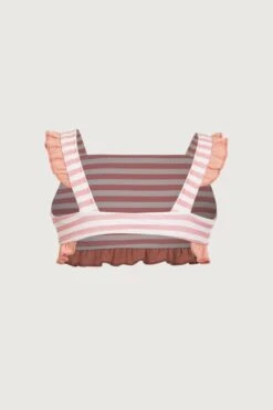 Ruffle Bandeau Top (blush Stripe/blush)(Ruffle Bandeau Top Blush Stripe Blush) -SAME FAHION STORE 24.03.17 8085 39