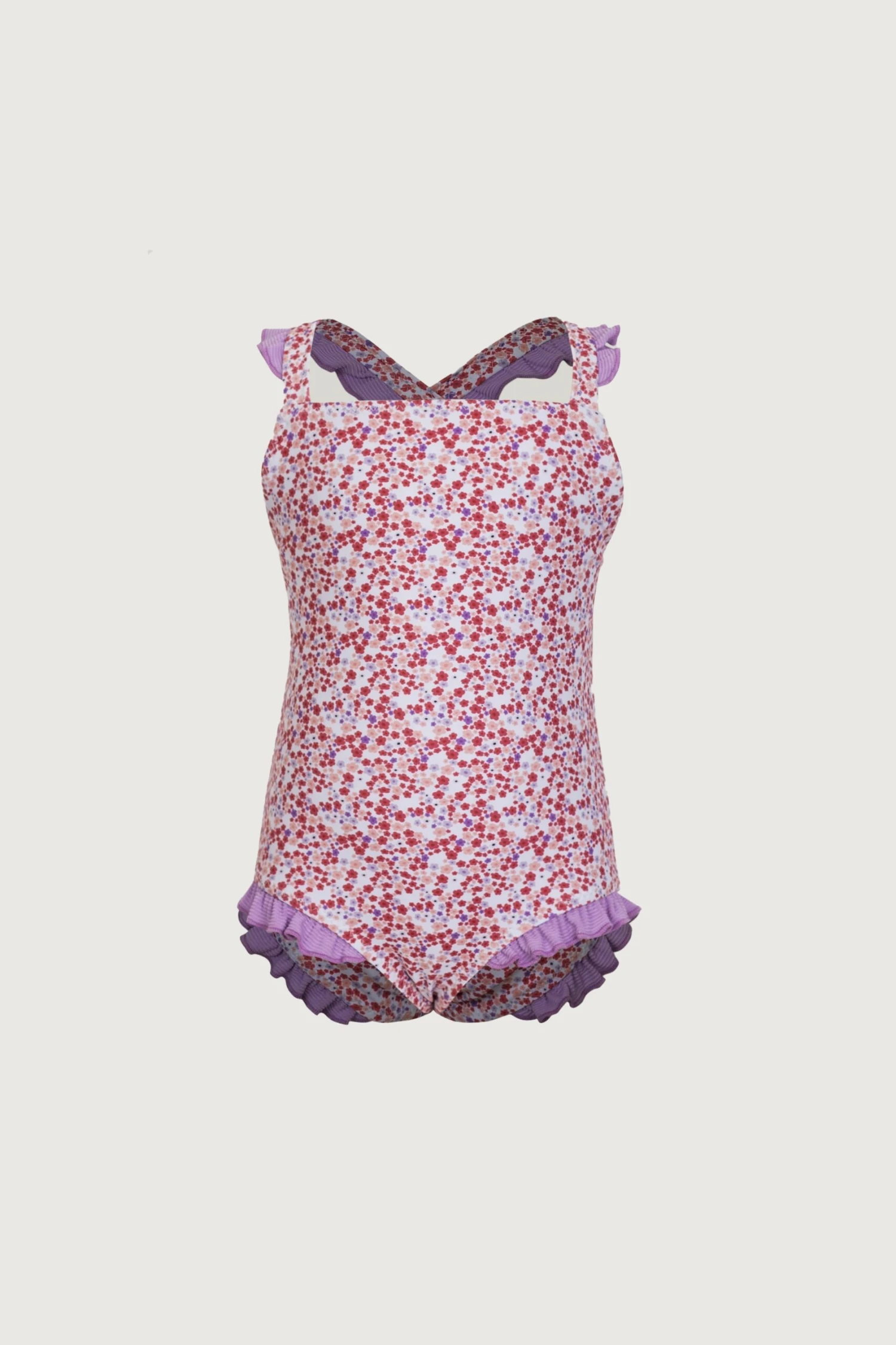 Ruffle One Piece (mini Floral/purple)(Ruffle One Piece Mini Floral Purple) 3 Ruffle One Piece (mini Floral/purple)(Ruffle One Piece Mini Floral Purple)
