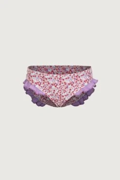Ruffle Brief Bottom (mini Floral/purple)(Ruffle Brief Bottom Mini Floral Purple)