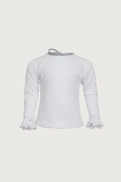 Ruffle Rashguard (white Eyelet)(Unisex Rashguard White Eyelet)