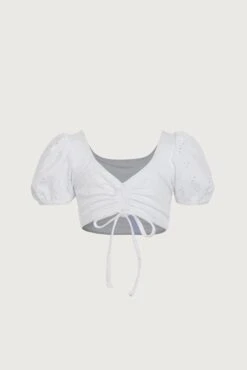 Puff Sleeve Top (white Eyelet)(Puff Sleeve Top White Eyelet)
