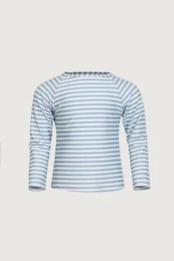 Unisex Rashguard (blue Cream Stripe)(Unisex Rashguard Blue Cream Stripe)