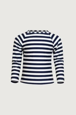 Unisex Rashguard (navy Cream Stripe)(Unisex Rashguard Navy Cream Stripe)