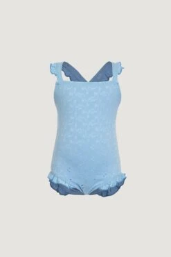 Ruffle One Piece (blue Eyelet)(Ruffle One Piece Blue Eyelet)