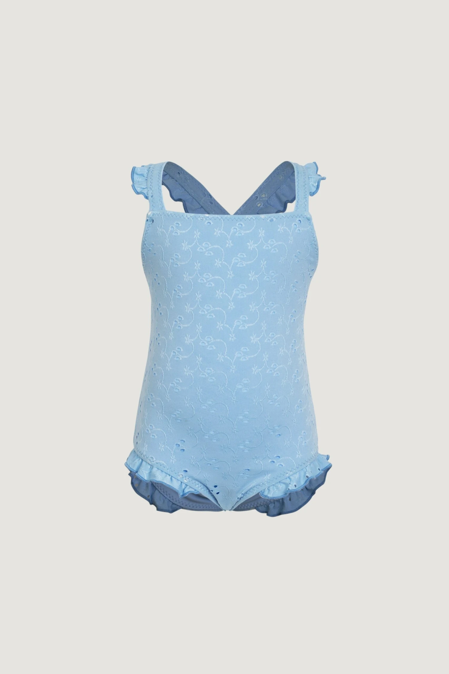 Ruffle One Piece (blue Eyelet)(Ruffle One Piece Blue Eyelet) 3 Ruffle One Piece (blue Eyelet)(Ruffle One Piece Blue Eyelet)