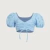 Puff Sleeve Top (blue Eyelet)(Puff Sleeve Top Blue Eyelet) 1 Puff Sleeve Top (blue Eyelet)(Puff Sleeve Top Blue Eyelet) -SAME FAHION STORE 24.03.17 8215 98
