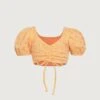 Puff Sleeve Top (peach Eyelet)(Puff Sleeve Top Peach Eyelet) 2 Puff Sleeve Top (peach Eyelet)(Puff Sleeve Top Peach Eyelet) -SAME FAHION STORE 24.03.17 8240 108