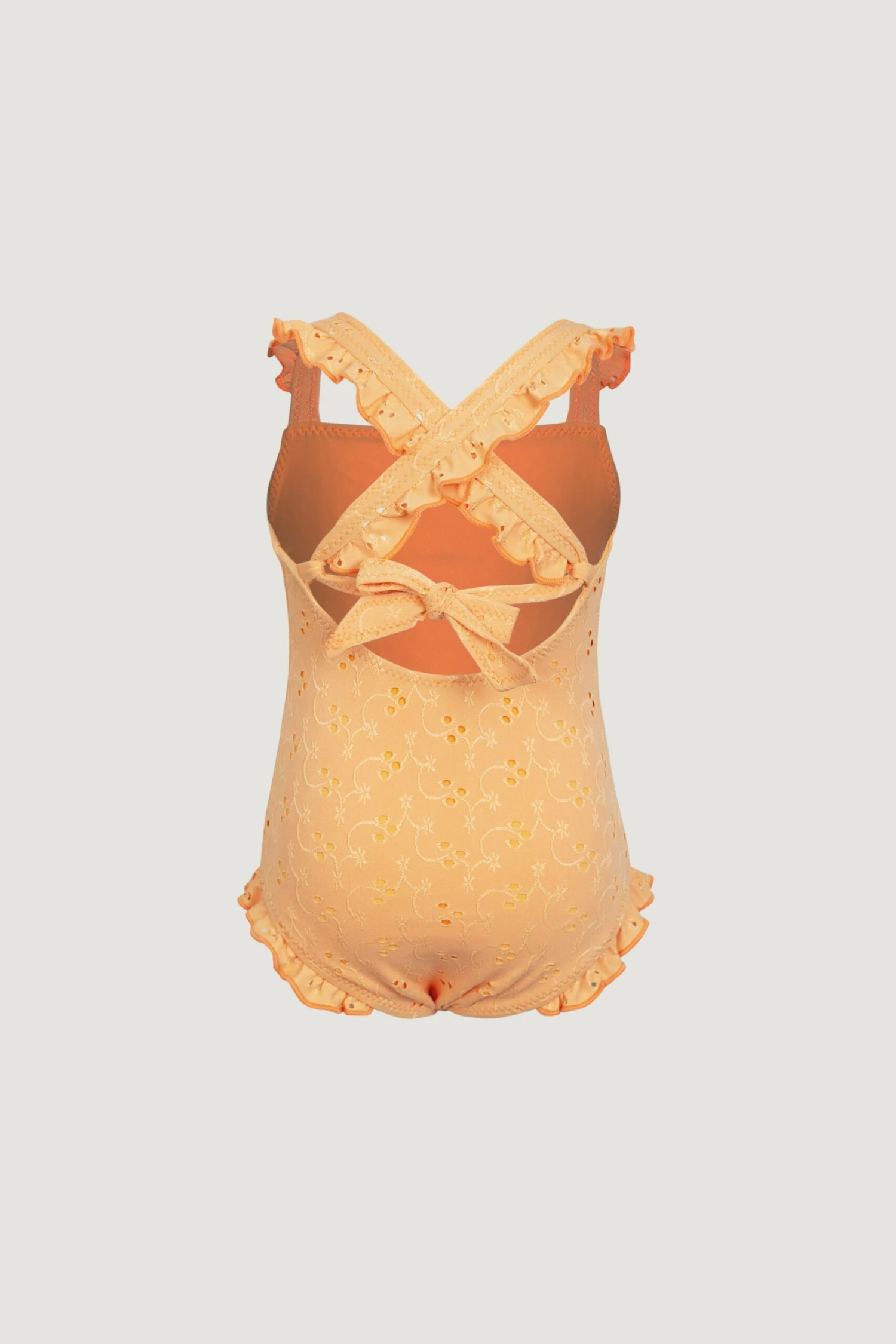 Ruffle One Piece (peach Eyelet)(Ruffle One Piece Peach Eyelet) 5 Ruffle One Piece (peach Eyelet)(Ruffle One Piece Peach Eyelet) - Image 3
