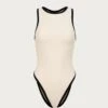 Tank One Piece (Faux Suede Cream/Black)(Tank One Piece Faux Suede Cream Black) 2 Tank One Piece (Faux Suede Cream/Black)(Tank One Piece Faux Suede Cream Black) -SAME FAHION STORE 24.05.12 8497 1