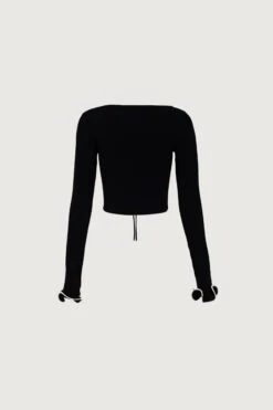 Ruffle Hem Top (Black/Cream)(Ruffle Hem Top Black Cream) 13 Ruffle Hem Top (Black/Cream)(Ruffle Hem Top Black Cream) -SAME FAHION STORE 24.06.16 8726 4copy