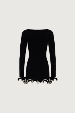 Ruffle Hem Mini Dress (Black/Cream)(Ruffle Hem Mini Dress Black Cream) 13 Ruffle Hem Mini Dress (Black/Cream)(Ruffle Hem Mini Dress Black Cream) -SAME FAHION STORE 24.06.16 8727 6copy