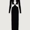Long Sleeve Cut Out Maxi Dress (Black Lurex)(Long Sleeve Cut Out Maxi Black Lurex) 2 Long Sleeve Cut Out Maxi Dress (Black Lurex)(Long Sleeve Cut Out Maxi Black Lurex) -SAME FAHION STORE 24.06.16 8737 11