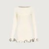Ruffle Hem Mini Dress (Cream/Black)(Ruffle Hem Mini Dress Cream Black) 1 Ruffle Hem Mini Dress (Cream/Black)(Ruffle Hem Mini Dress Cream Black) -SAME FAHION STORE 24.06.16 8743 13copy
