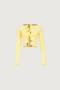 Ruffle Hem Top (Butter Yellow)(Ruffle Hem Top Butter Yellow)