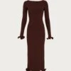 Ruffle Hem Midi Dress (Chocolate Brown/Brown Lurex)(Ruffle Hem Midi Dress Chocolate Brown Brown Lurex) 1 Ruffle Hem Midi Dress (Chocolate Brown/Brown Lurex)(Ruffle Hem Midi Dress Chocolate Brown Brown Lurex) -SAME FAHION STORE 24.10.03 1127 3f236079 4076 4b45 af40 4891f40a50f0