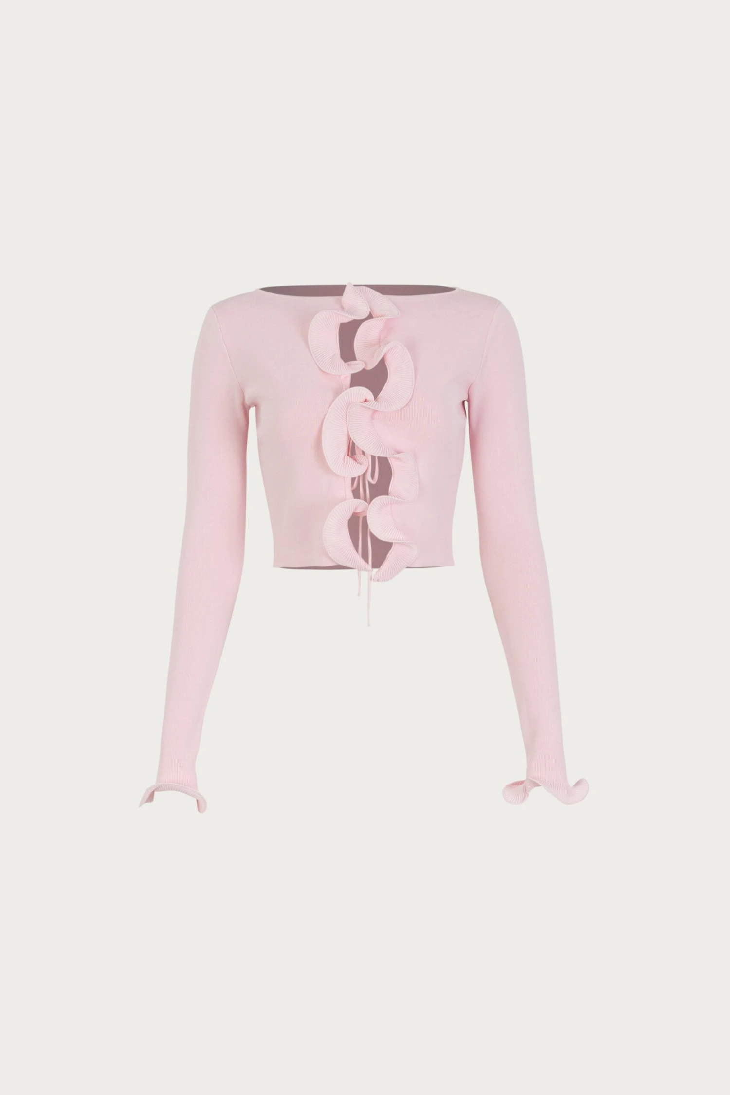 Ruffle Hem Top (Pale Pink)(Ruffle Hem Top Pale Pink) 3 Ruffle Hem Top (Pale Pink)(Ruffle Hem Top Pale Pink)