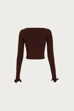 Ruffle Hem Top (Chocolate Brown)(Ruffle Hem Top Chocolate Brown) -SAME FAHION STORE 24.10.03 1145 70185dd9 39b7 48bc be43 a8ce87ec6ab6