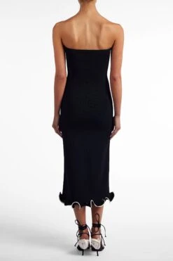 Ruffle Hem Strapless Dress (Black/Cream)(Ruffle Hem Strapless Dress Black Cream) 12 Ruffle Hem Strapless Dress (Black/Cream)(Ruffle Hem Strapless Dress Black Cream) -SAME FAHION STORE Ecomm2025 123